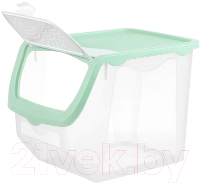 Емкость для хранения El Casa 640185 (прозрачный/фисташковый)