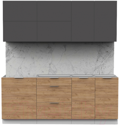 Готовая кухня Интермебель Микс Топ-35 2.0м без столешницы - фото