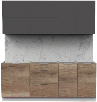 Готовая кухня Интермебель Микс Топ-35 2.0м без столешницы - фото