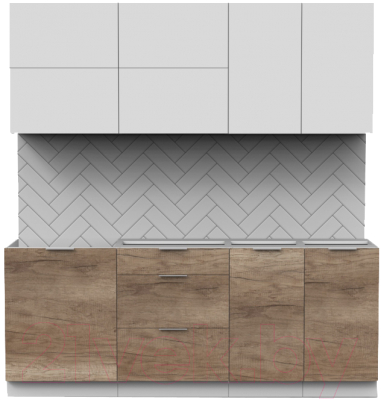 Готовая кухня Интермебель Микс Топ-35 2.0м без столешницы - фото