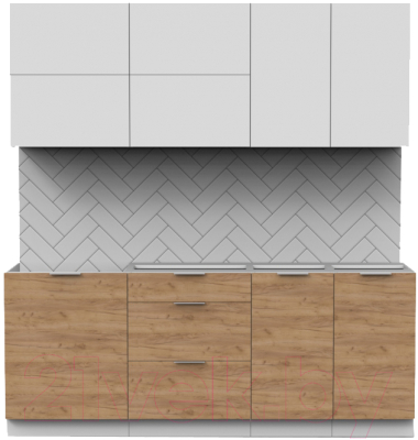 Готовая кухня Интермебель Микс Топ-35 2.0м без столешницы - фото