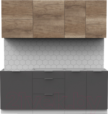 Готовая кухня Интермебель Микс Топ-35 2.0м без столешницы - фото