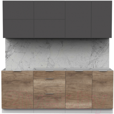 Готовая кухня Интермебель Микс Топ-36 2.1м без столешницы - фото