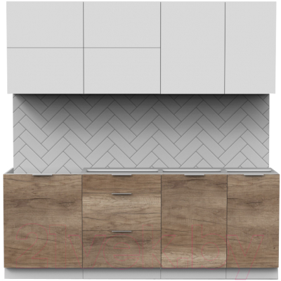 Готовая кухня Интермебель Микс Топ-36 2.1м без столешницы - фото