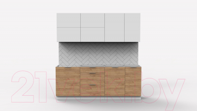 Готовая кухня Интермебель Микс Топ-36 2.1м без столешницы