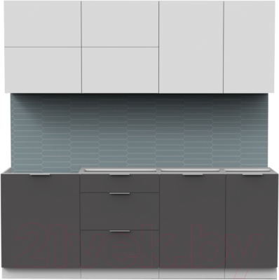 Готовая кухня Интермебель Микс Топ-36 2.1м без столешницы - фото