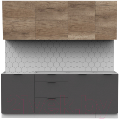 Готовая кухня Интермебель Микс Топ-36 2.1м без столешницы - фото