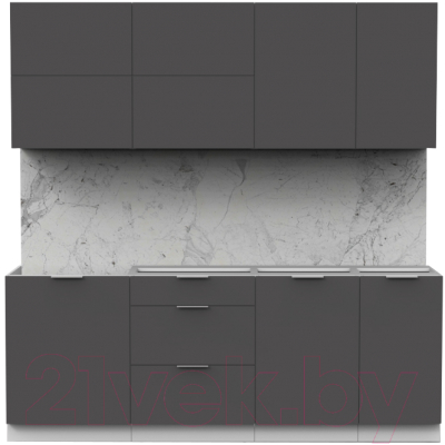 Готовая кухня Интермебель Микс Топ-36 2.1м без столешницы - фото