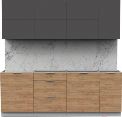 Готовая кухня Интермебель Микс Топ-37 2.2м без столешницы - фото