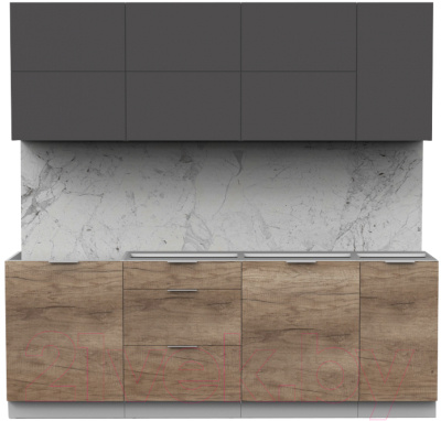 Готовая кухня Интермебель Микс Топ-37 2.2м без столешницы - фото