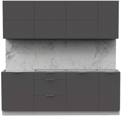 Готовая кухня Интермебель Микс Топ-37 2.2м без столешницы - фото