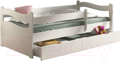 Кровать-тахта детская Мебель детям Волна 80x160 В-80 (белый) - фото