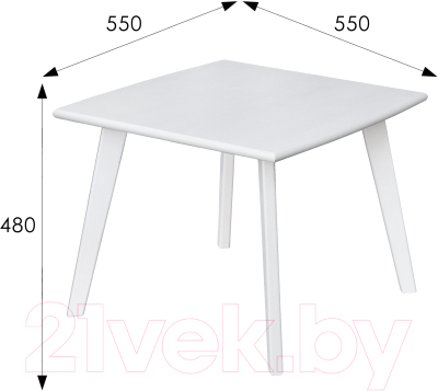 Журнальный столик Мебелик Ретро квадратный