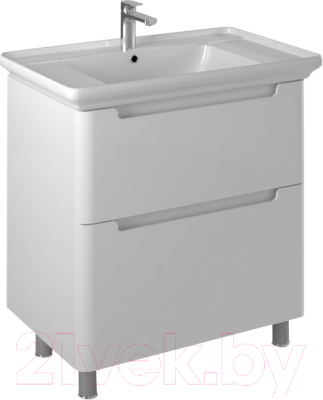 Тумба с умывальником Briz Альби Дуглас 85 / 235 03-08085-14 00 БЕЛ - фото
