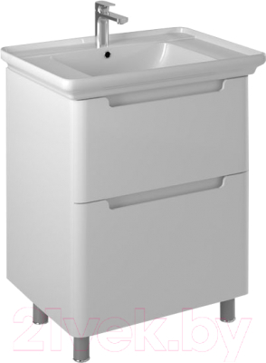 Тумба с умывальником Briz Альби Дуглас 75 / 235 03-08075-14 00 БЕЛ - фото