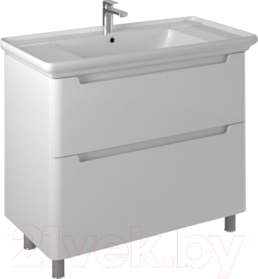 Тумба с умывальником Briz Альби Дуглас 105 / 235 03-08105-14 00 БЕЛ - фото