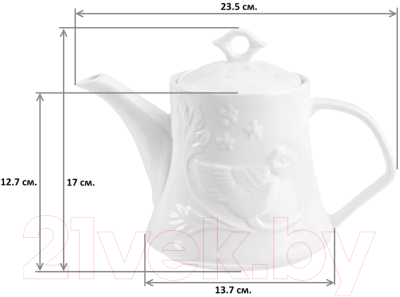 Заварочный чайник Elan Gallery Птички на ветке / 540216