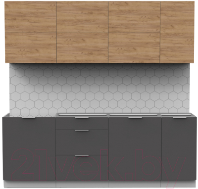 Готовая кухня Интермебель Микс Топ-37 2.2м без столешницы - фото