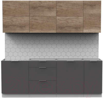 Готовая кухня Интермебель Микс Топ-37 2.2м без столешницы - фото