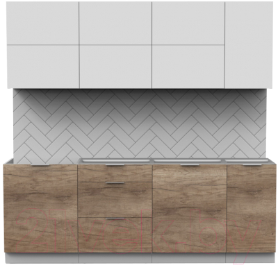 Готовая кухня Интермебель Микс Топ-37 2.2м без столешницы - фото