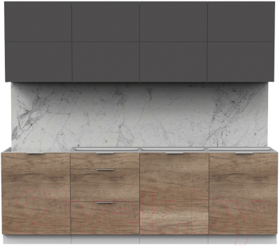 Готовая кухня Интермебель Микс Топ-38 2.4м без столешницы - фото