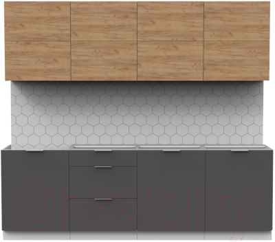 Готовая кухня Интермебель Микс Топ-38 2.4м без столешницы - фото