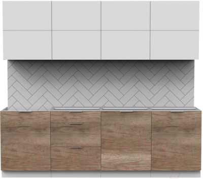 Готовая кухня Интермебель Микс Топ-38 2.4м без столешницы - фото