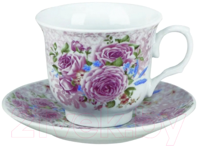 Чашка с блюдцем Rosenberg R-255202 - фото