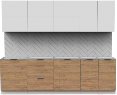 Готовая кухня Интермебель Микс Топ-39 2.6м без столешницы - фото