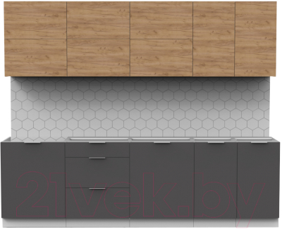 Готовая кухня Интермебель Микс Топ-39 2.6м без столешницы - фото