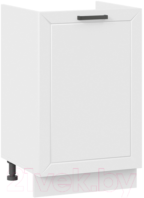 Шкаф под мойку ТриЯ Лорас 1Н5М (белый/холст белый) - фото
