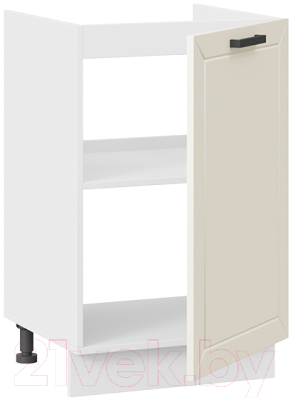 Шкаф под мойку ТриЯ Лорас 1Н5М (белый/холст брюле)