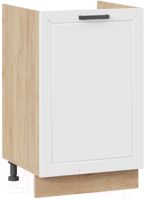 Шкаф под мойку ТриЯ Лорас 1Н5М (дуб крафт золотой/холст белый) - фото