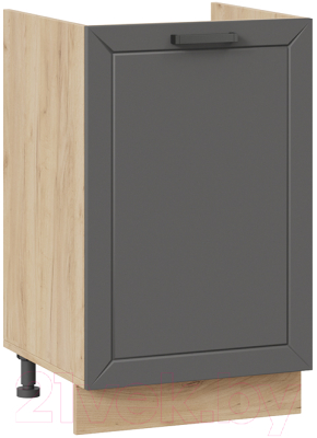 Шкаф под мойку ТриЯ Лорас 1Н5М (дуб крафт золотой/холст вулкан) - фото