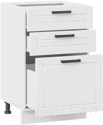 Шкаф-стол кухонный ТриЯ Лорас 1Н5Я3 (белый/холст белый)