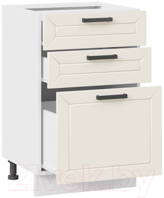 Шкаф-стол кухонный ТриЯ Лорас 1Н5Я3 (белый/холст брюле)