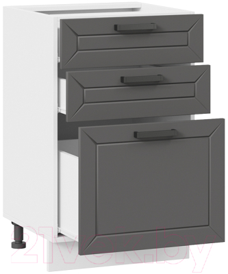 Шкаф-стол кухонный ТриЯ Лорас 1Н5Я3 (белый/холст вулкан)