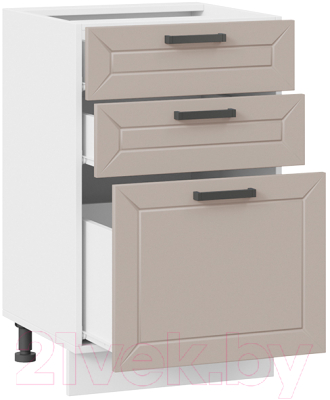 Шкаф-стол кухонный ТриЯ Лорас 1Н5Я3 (белый/холст латте)