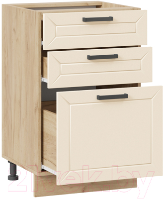 Шкаф-стол кухонный ТриЯ Лорас 1Н5Я3 (дуб крафт золотой/холст брюле)