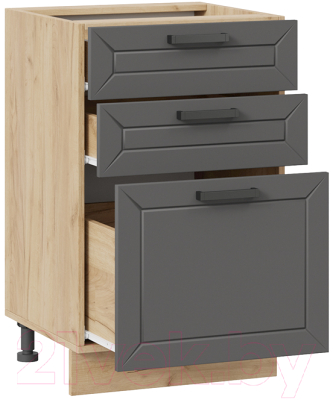 Шкаф-стол кухонный ТриЯ Лорас 1Н5Я3 (дуб крафт золотой/холст вулкан)