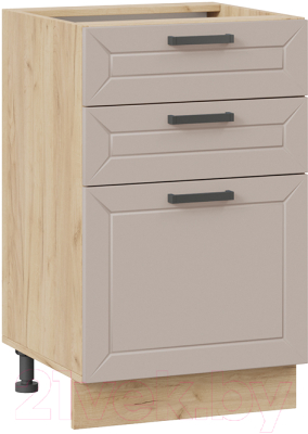 Шкаф-стол кухонный ТриЯ Лорас 1Н5Я3 (дуб крафт золотой/холст латте) - фото