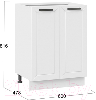 Шкаф-стол кухонный ТриЯ Лорас 1Н6 (белый/холст белый)
