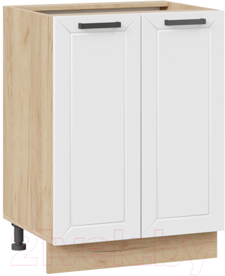 Шкаф-стол кухонный ТриЯ Лорас 1Н6 (дуб крафт золотой/холст белый) - фото