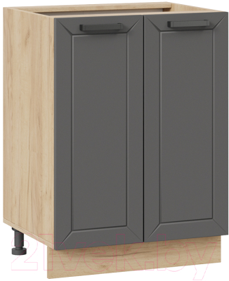 Шкаф-стол кухонный ТриЯ Лорас 1Н6 (дуб крафт золотой/холст вулкан) - фото