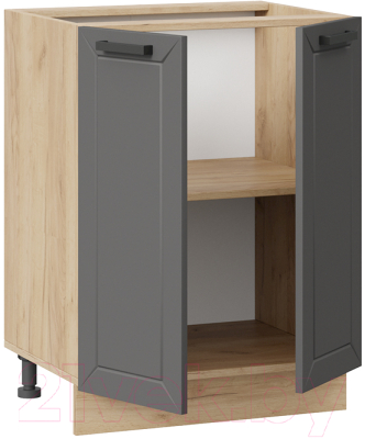 Шкаф-стол кухонный ТриЯ Лорас 1Н6 (дуб крафт золотой/холст вулкан)