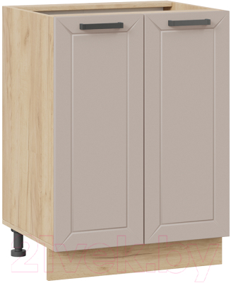 Шкаф-стол кухонный ТриЯ Лорас 1Н6 (дуб крафт золотой/холст латте) - фото