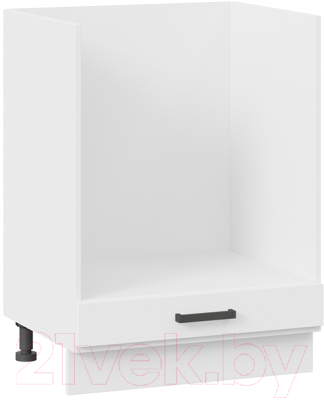 Шкаф под духовку ТриЯ Лорас 1Н6Б (белый/холст белый) - фото