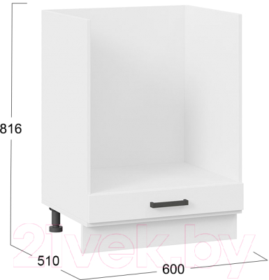 Шкаф под духовку ТриЯ Лорас 1Н6Б (белый/холст белый)