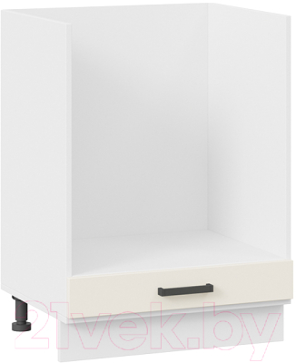 Шкаф под духовку ТриЯ Лорас 1Н6Б (белый/холст брюле) - фото