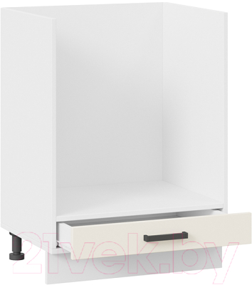 Шкаф под духовку ТриЯ Лорас 1Н6Б (белый/холст брюле)